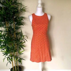 Orange and red octagon mod dress by The Gap
